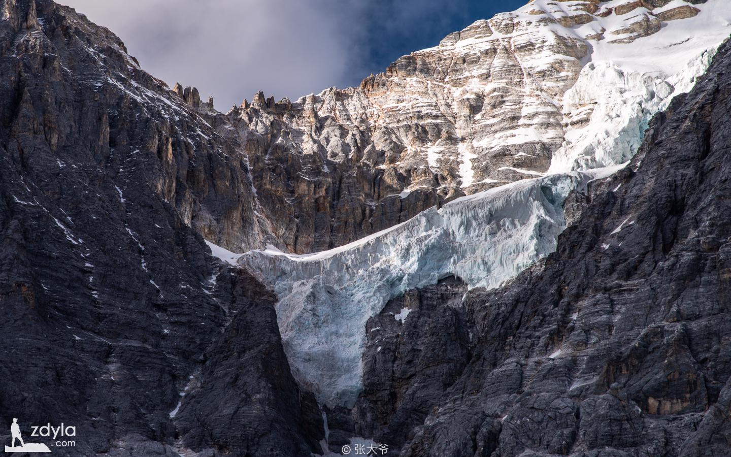 Mountains, lakes and glaciers in Yading Canyon