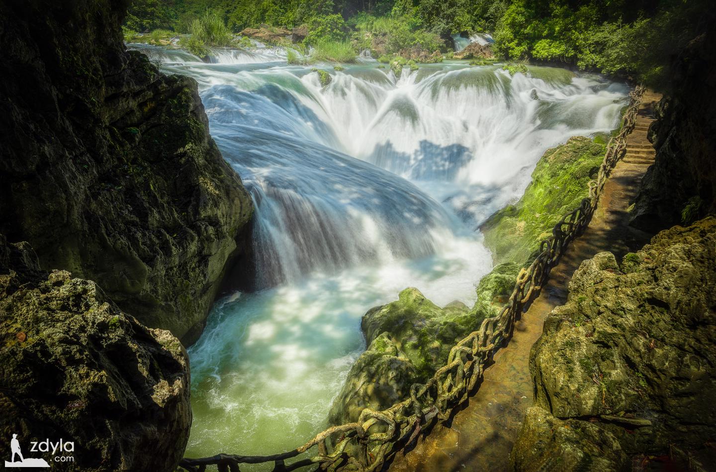 Silver chain waterfall