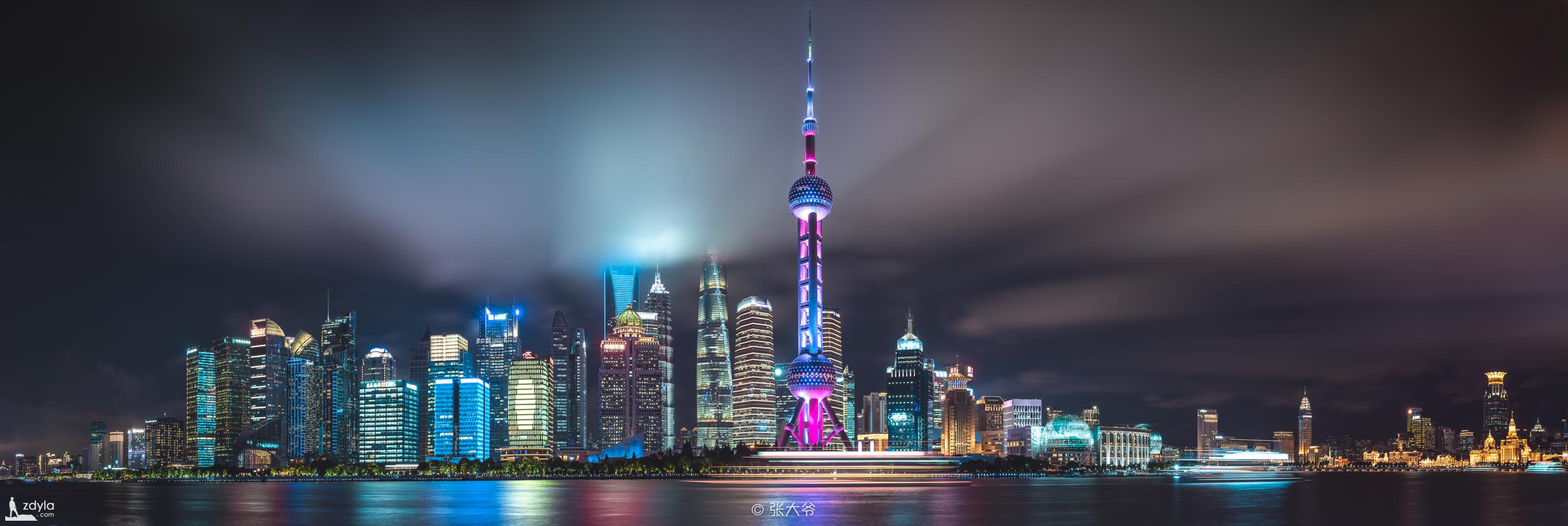 Shanghai skyline on the North Bund
