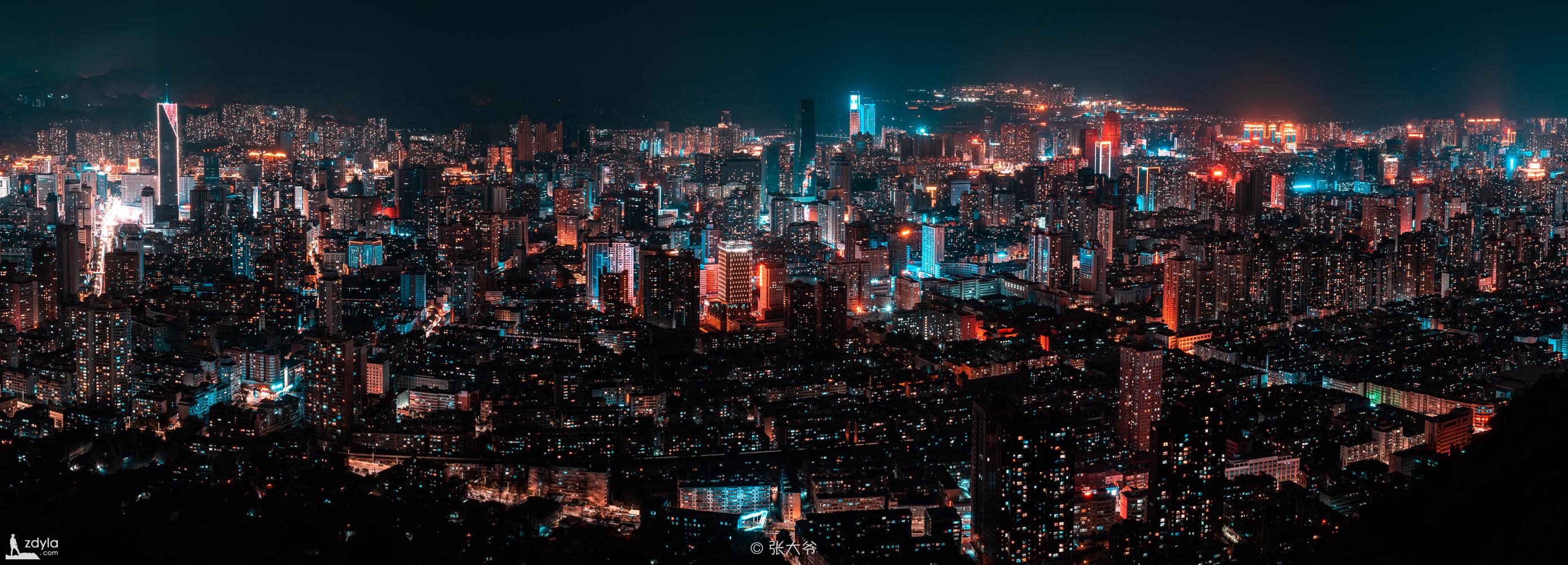 Panorama of Lanzhou night